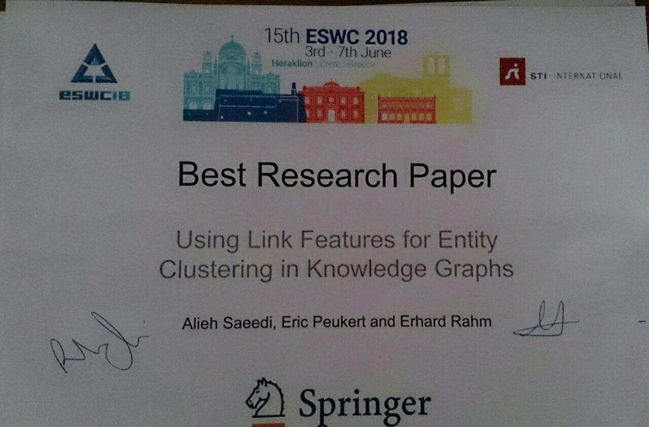 ESWC2018 award